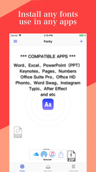 Tangkapan skrin Fonty - install any font