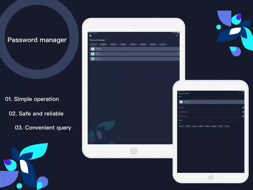 Password Manager - Lock App iPad 应用截图