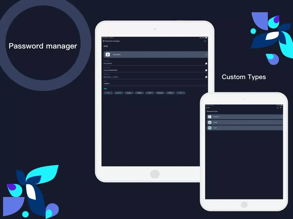 Password Manager - Lock App iPad 应用截图
