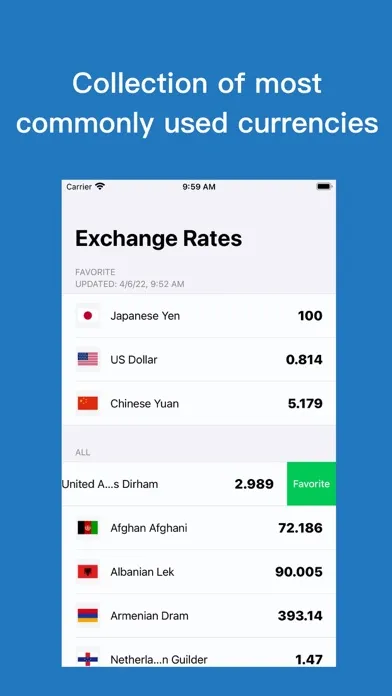 Easy Exchange Rate Screenshots