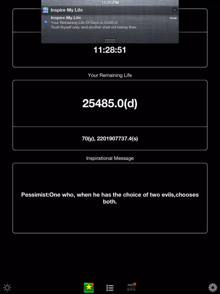 Tangkapan skrin Inspire My Life iPad 