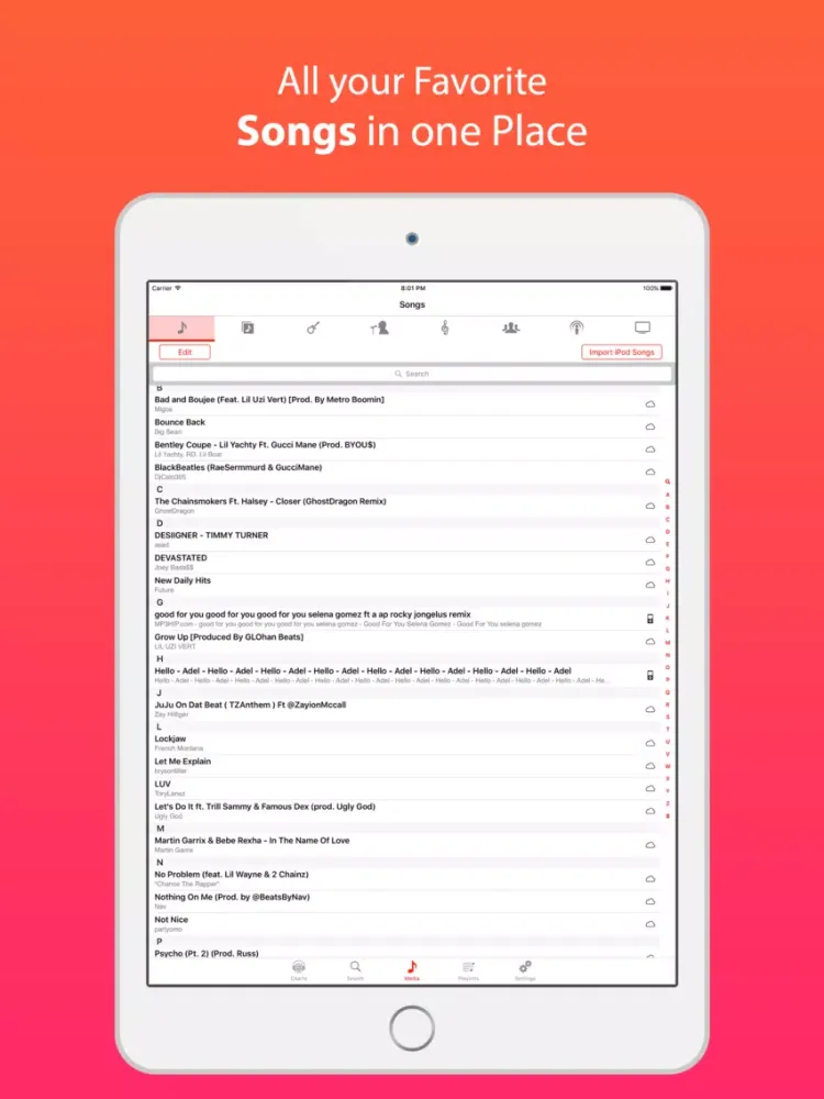 Muzik- Music Finder & Streamer iPad  سکرین شاٹس