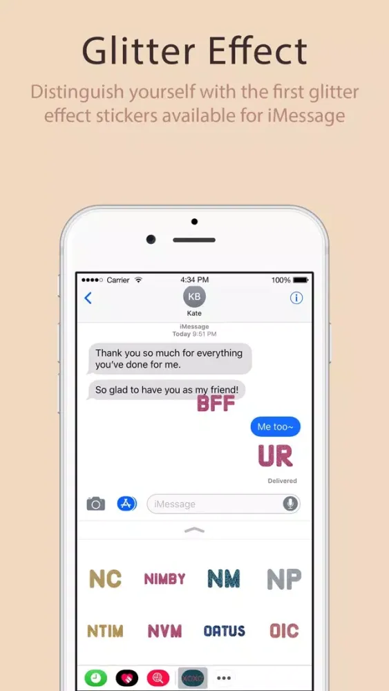 صور Glitter Text Message Stickers