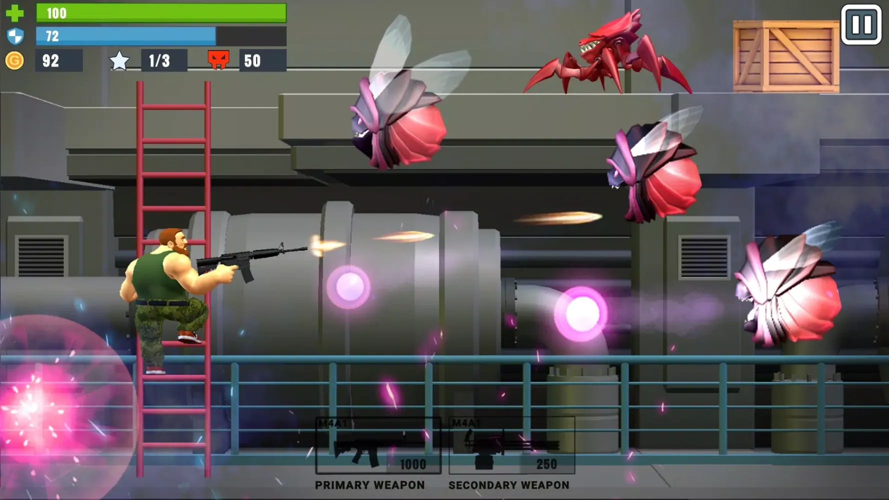 Metal Brother. 2D Offline Game スクリーンショット