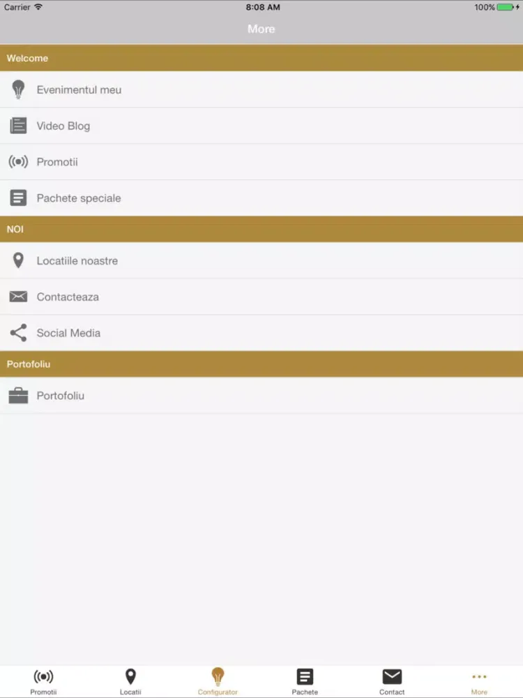 Jubile Catering iPad  Screenshots