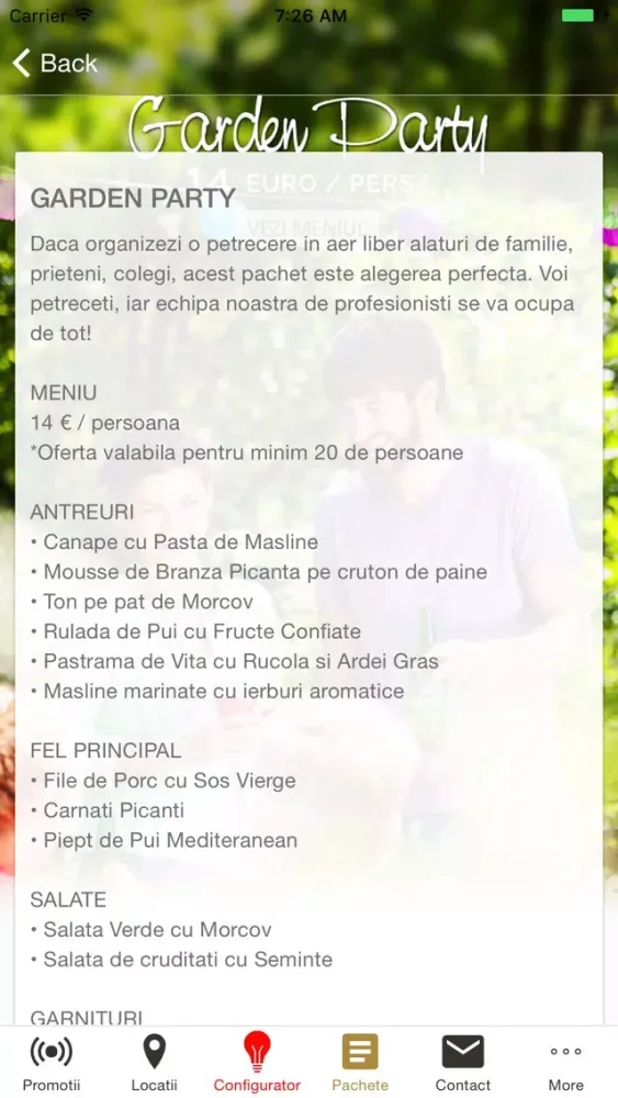 Jubile Catering Screenshots