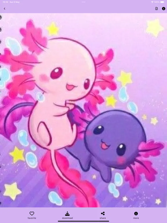 Ảnh chụp màn hình của Pink Axolotl Pet :aesthetic 4k iPad 