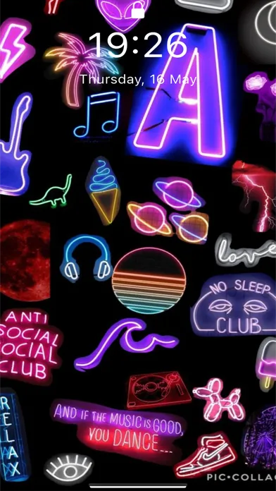 Screenshot di Dark Neon -wallpaper aesthetic