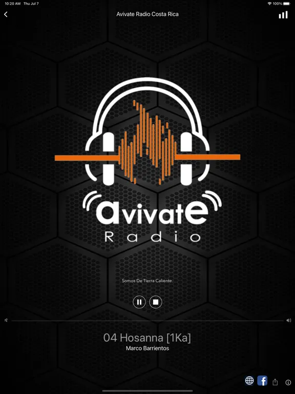 Avivate Radio Costa Rica iPad 应用截图