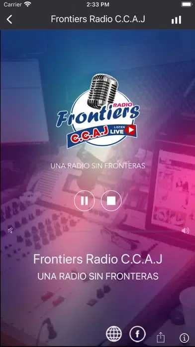 Capturas de tela do Frontiers Radio C.C.A.J.