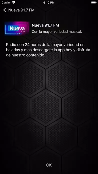 Capturas de tela do Nueva 91.7 FM