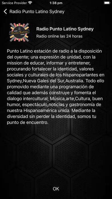 Radio Punto Latino Sydney Screenshots