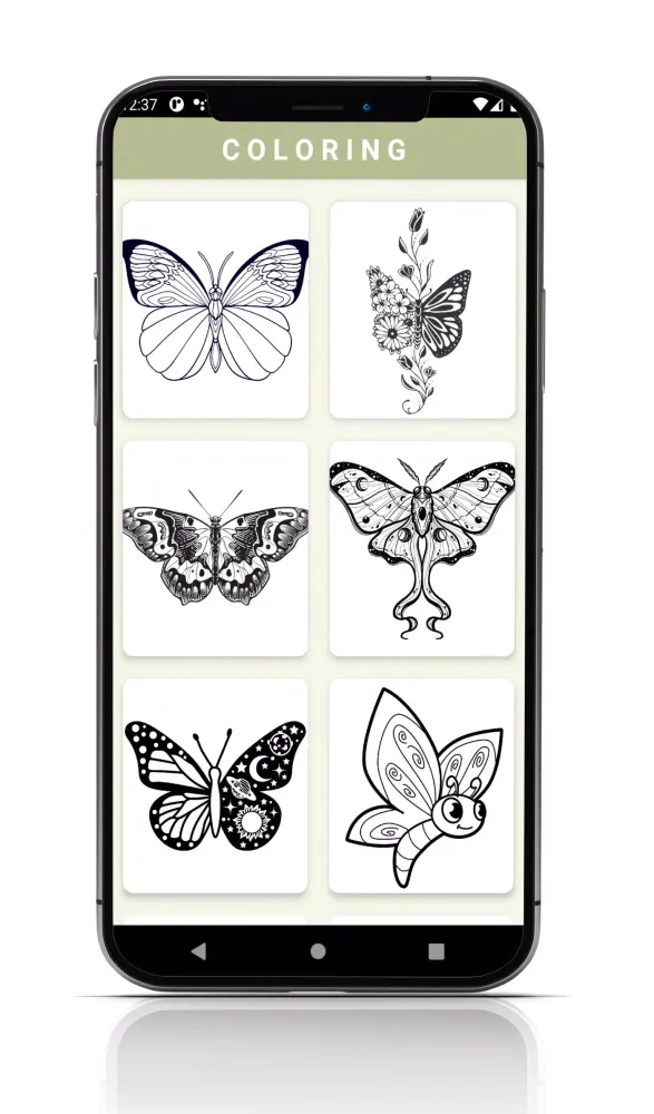 Zrzuty ekranu Butterfly Coloring Book Game