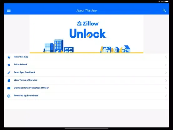 Screenshot di Zillow Events iPad 