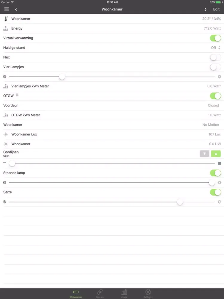 Domotix iPad  스크린샷