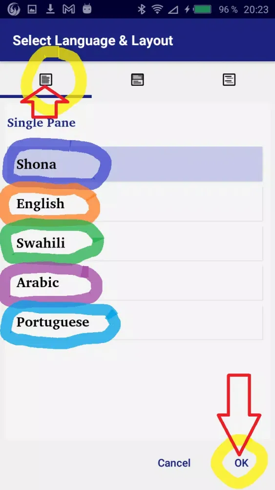 Ảnh chụp màn hình của Shona