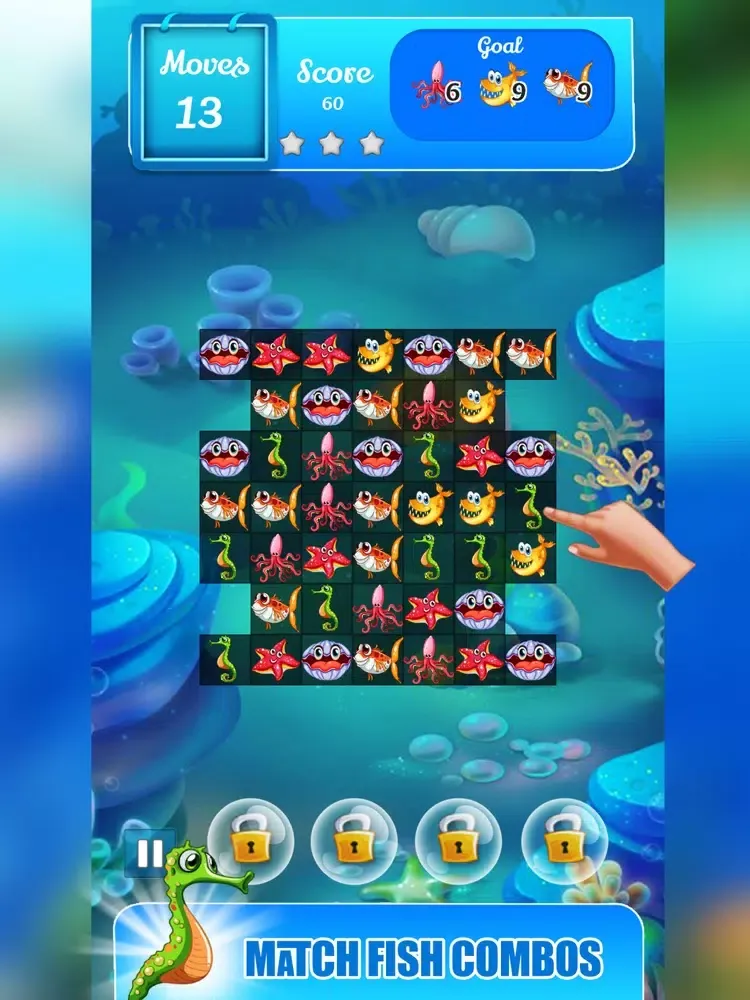 Fish Aquarium - New Match 3 iPad  سکرین شاٹس