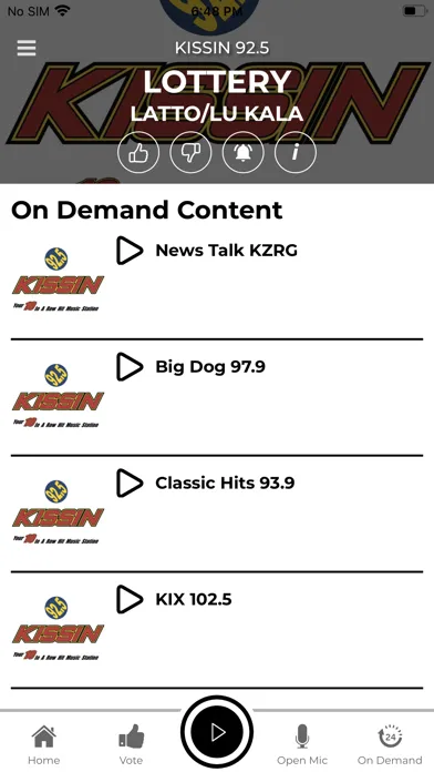 Captures d'écran de Kissin 92.5
