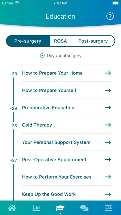 Zrzuty ekranu mymobility Patient App