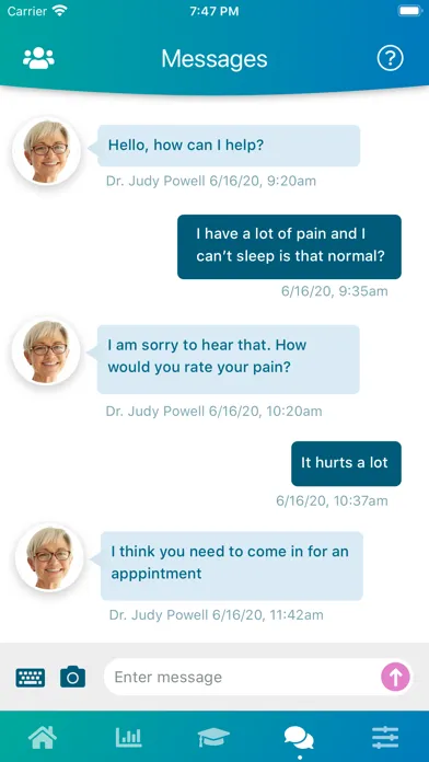 Zrzuty ekranu mymobility Patient App
