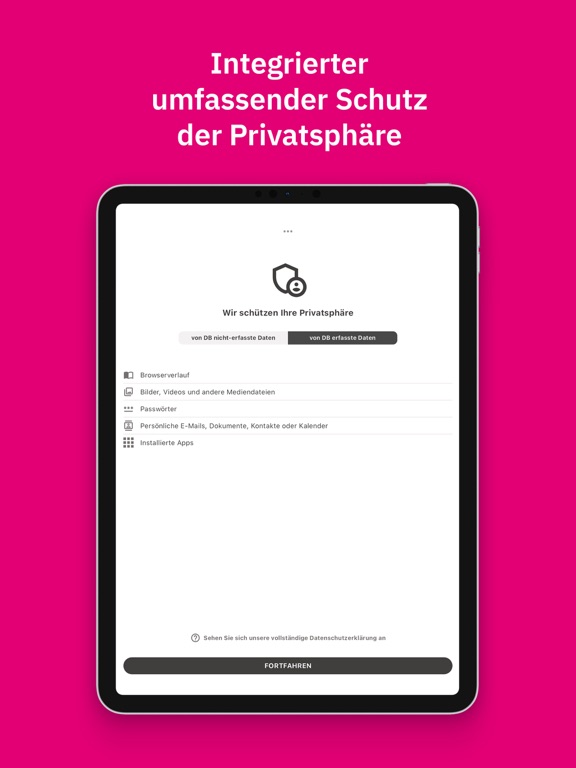Screenshot di Telekom Mobile Protect Pro iPad 