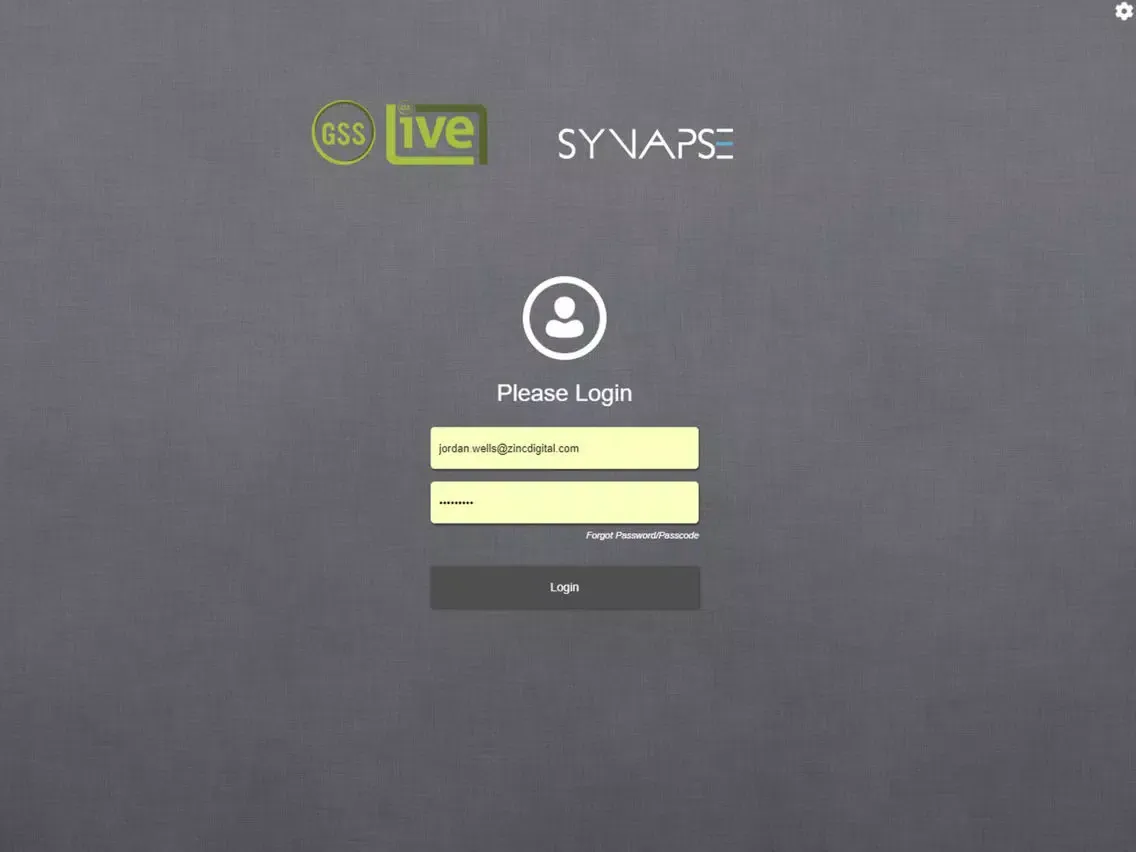 ภาพหน้าจอของ GSS Live iPad 
