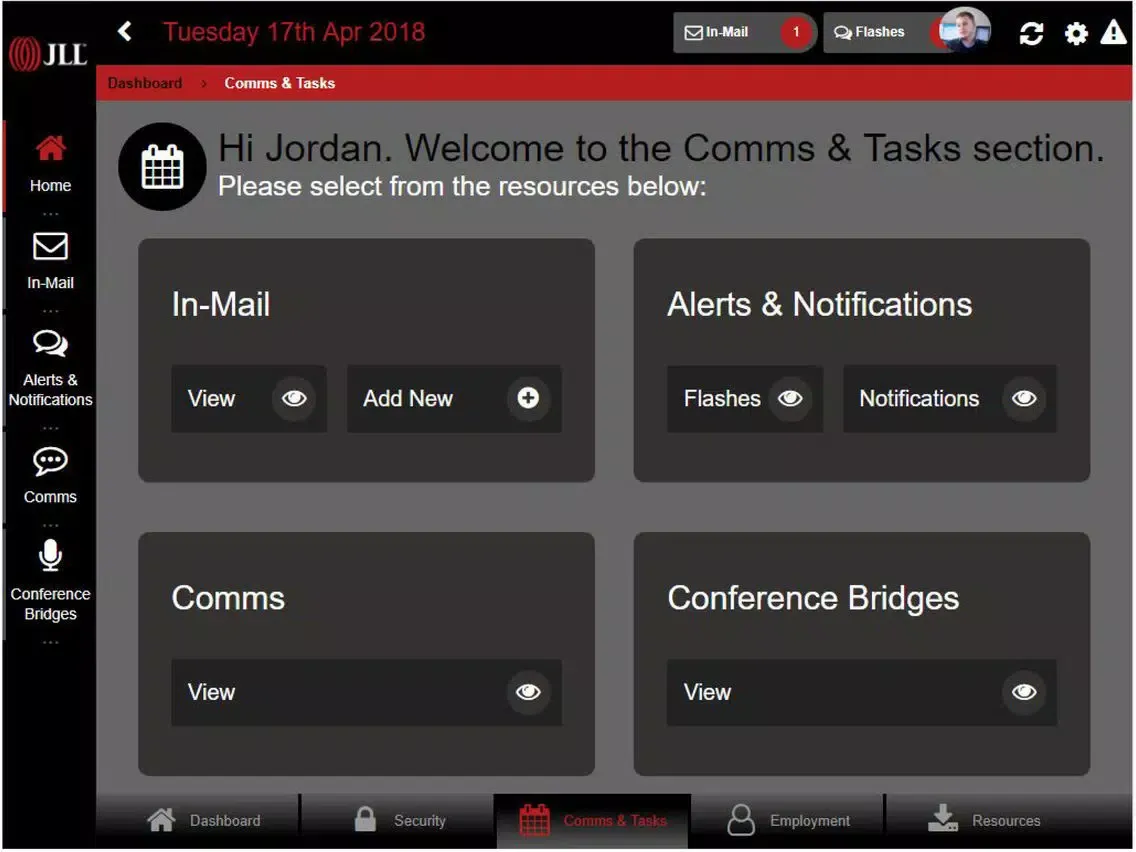 Screenshot di JLL NICC iPad 