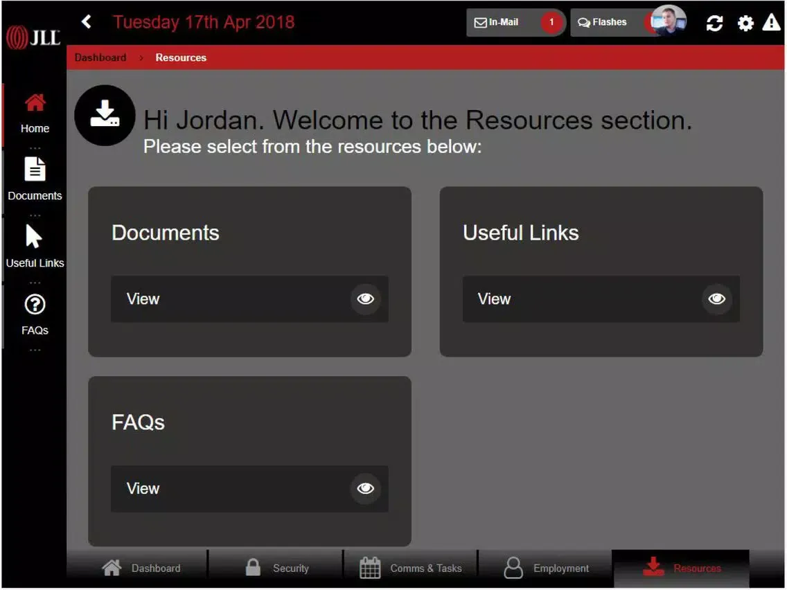 Screenshot di JLL NICC iPad 