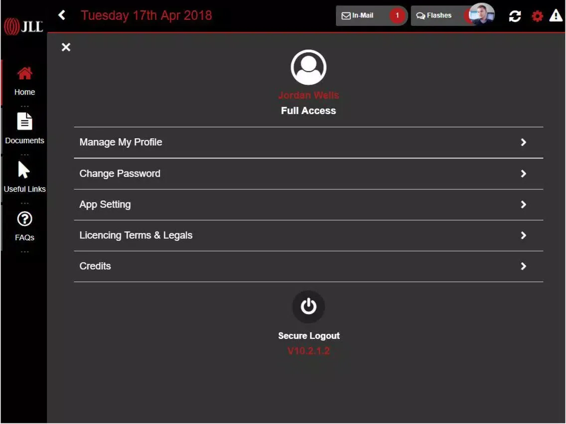 Screenshot di JLL NICC iPad 