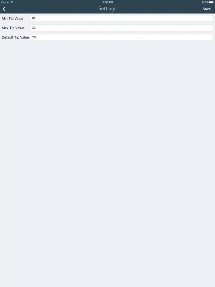 Tippen - Elegant tip calculator iPad  Screenshots