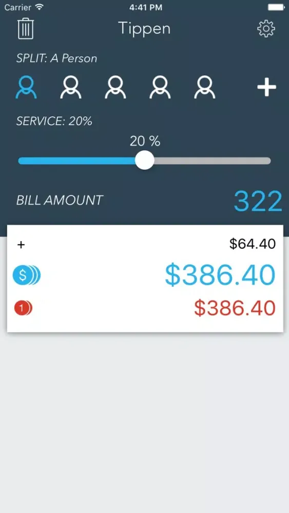 Tippen - Elegant tip calculator Screenshots