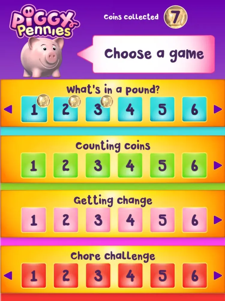 Capturas de tela do Piggy Pennies iPad 