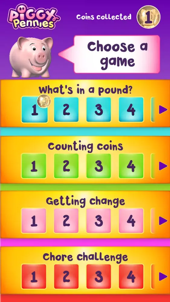 Capturas de tela do Piggy Pennies