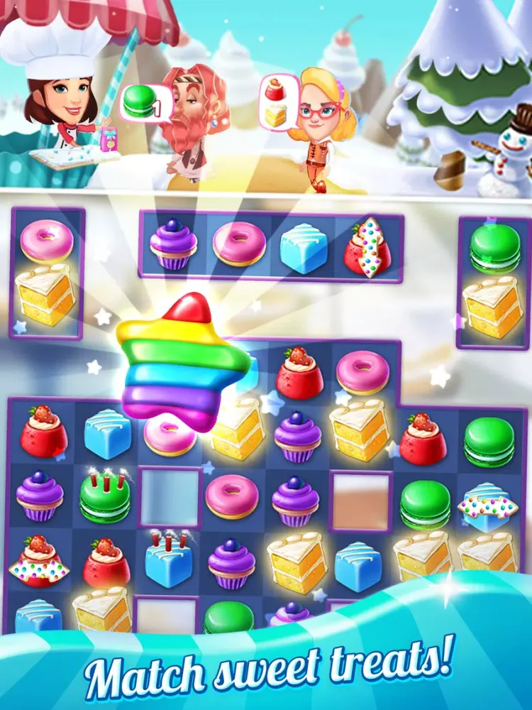Crazy Cake Swap: Matching Game iPad  Screenshots