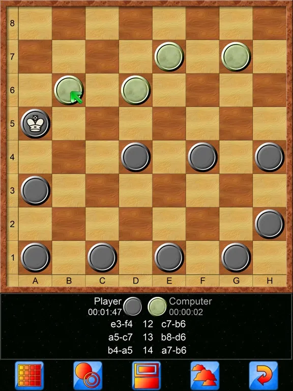 Tangkapan skrin Checkers V+, fun checker game iPad 