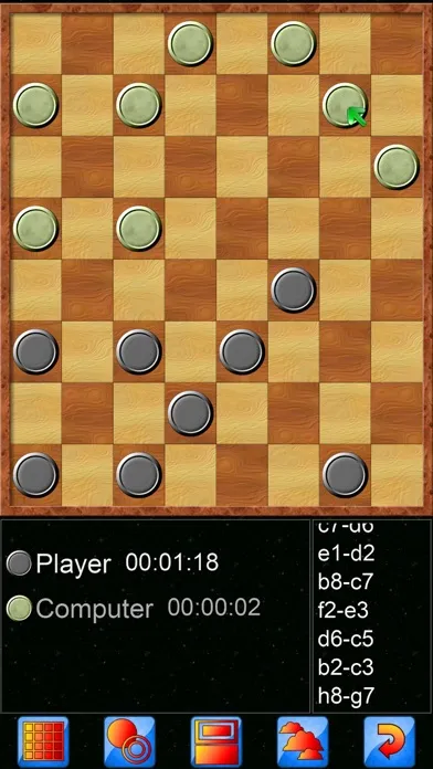 Tangkapan skrin Checkers V+, fun checker game