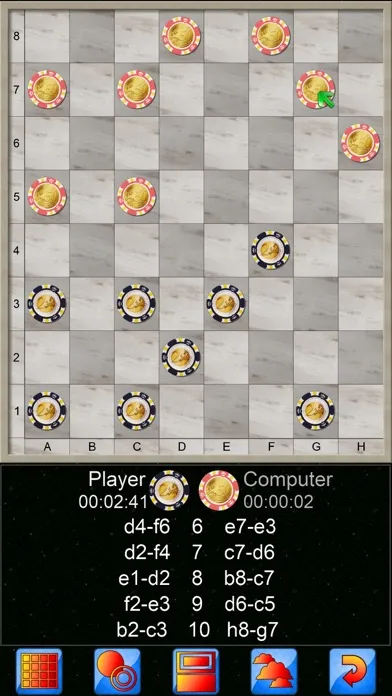 Tangkapan skrin Checkers V+, fun checker game