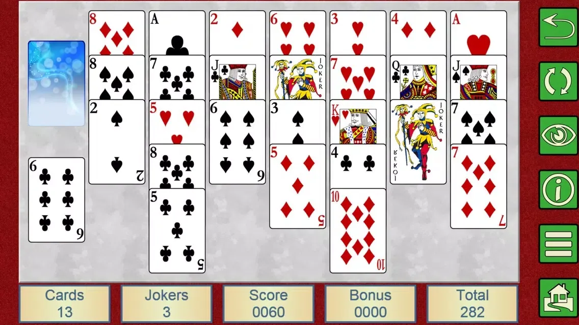Tangkapan skrin HomeRun V+ - card solitaire
