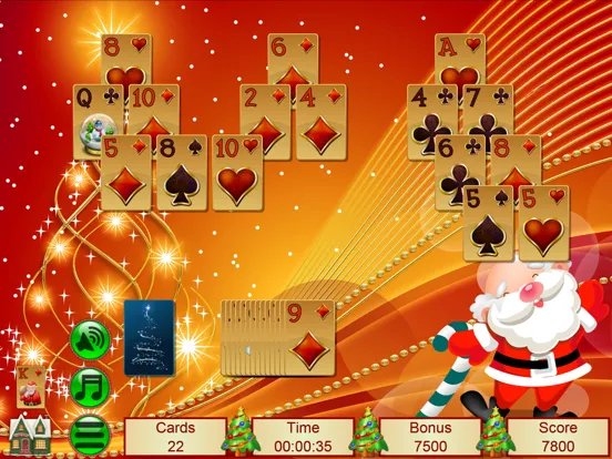 Tangkapan skrin Xmas TriPeaks Card Solitaire iPad 
