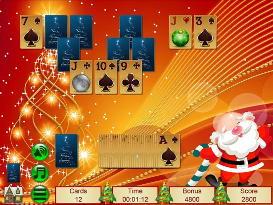 Tangkapan skrin Xmas TriPeaks Card Solitaire iPad 
