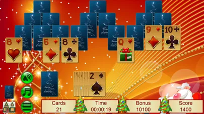 Tangkapan skrin Xmas TriPeaks Card Solitaire