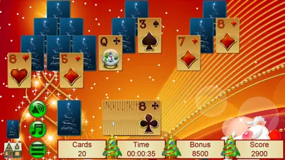 Tangkapan skrin Xmas TriPeaks Card Solitaire