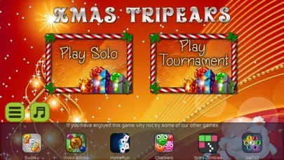 Tangkapan skrin Xmas TriPeaks Card Solitaire