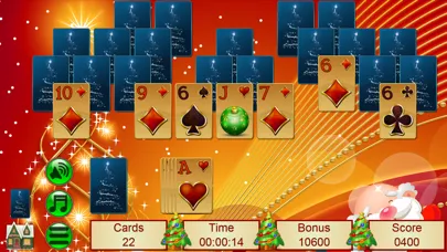 Tangkapan skrin Xmas TriPeaks Card Solitaire