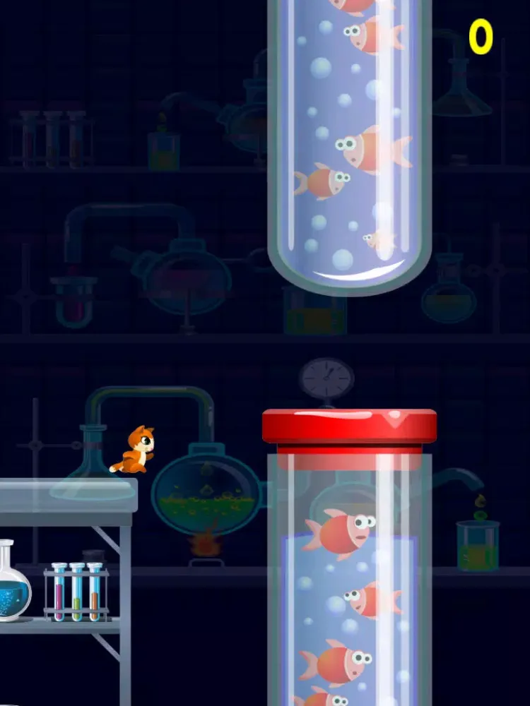 صور Kitty Cat Jump City - Don’t Get Boxed In Trying To Find Food iPad 