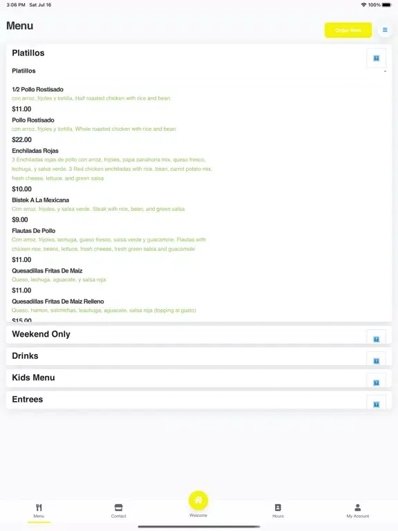 Rosticeria El Limon iPad  سکرین شاٹس