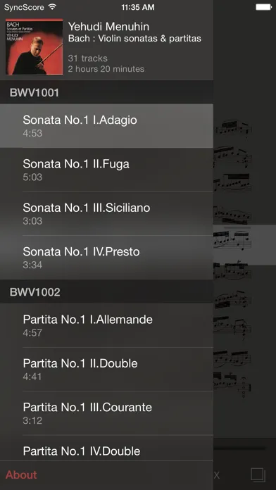 Bach Violin Sonatas & Partitas Screenshots