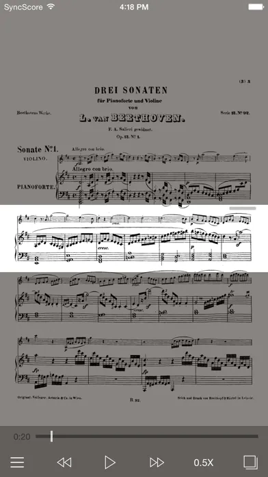 Capturas de tela do Beethoven - Violin Sonatas