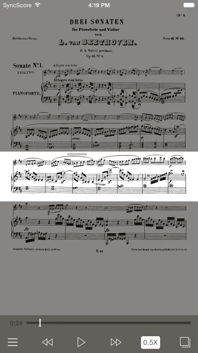 Capturas de tela do Beethoven - Violin Sonatas