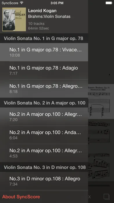 Скриншоты Brahms Violin Sonatas